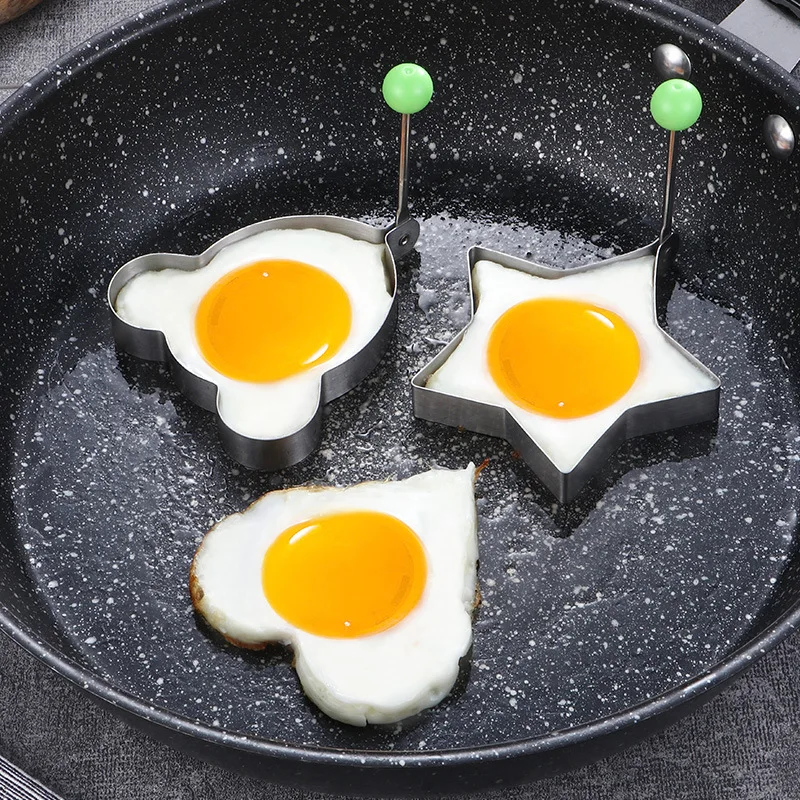 Stainless Steel 5Style Fried Egg Pancake Shaper Omelette Mold Mould Frying Egg Cooking Tools Kitchen Accessories Gadget Rings