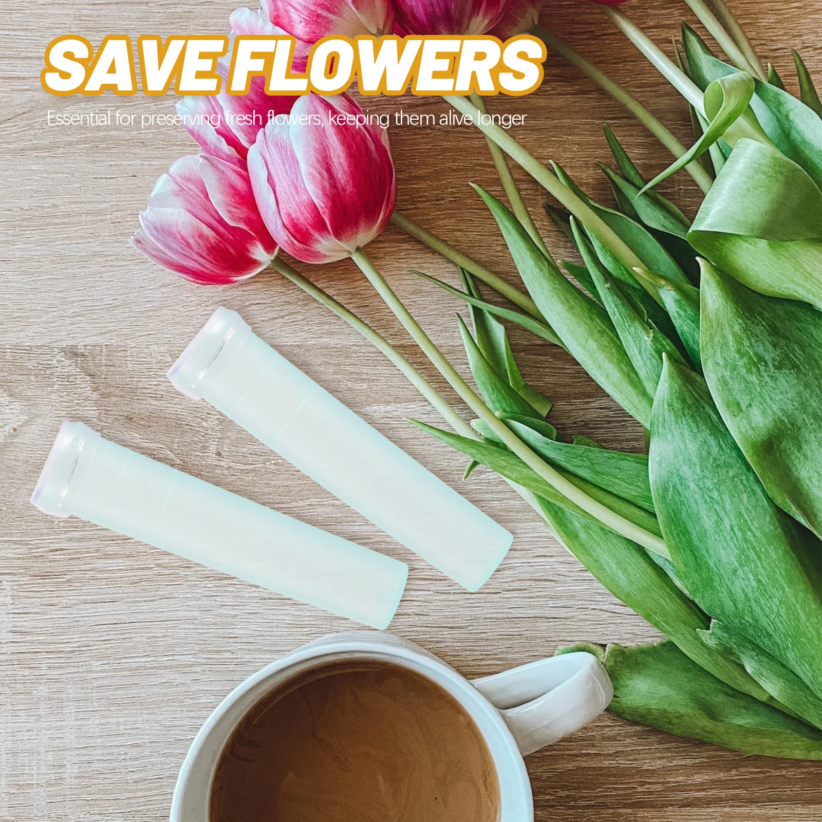 

200Pcs Floral Water Tubes for Fresh Flower Preservation Leak Proof Rubber Caps Flower Shop Supplies Nutrition Culture Storage