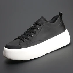 Korean style low top thick soled high board shoes British men's casual versatile breathable dirt resistant canvas shoes