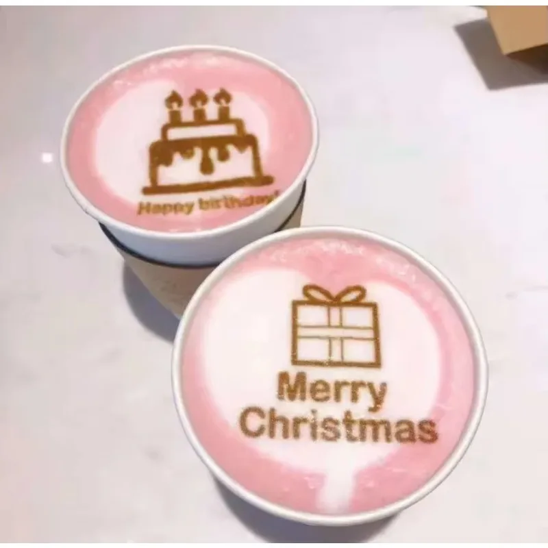 ماكينة القهوة الأوتوماتيكية STLF JW طابعة نافثة للحبر فنية لاتيه مع حبر صالح للأكل للطعام للكعك والخبز والمعكرون وتزيين الألواح