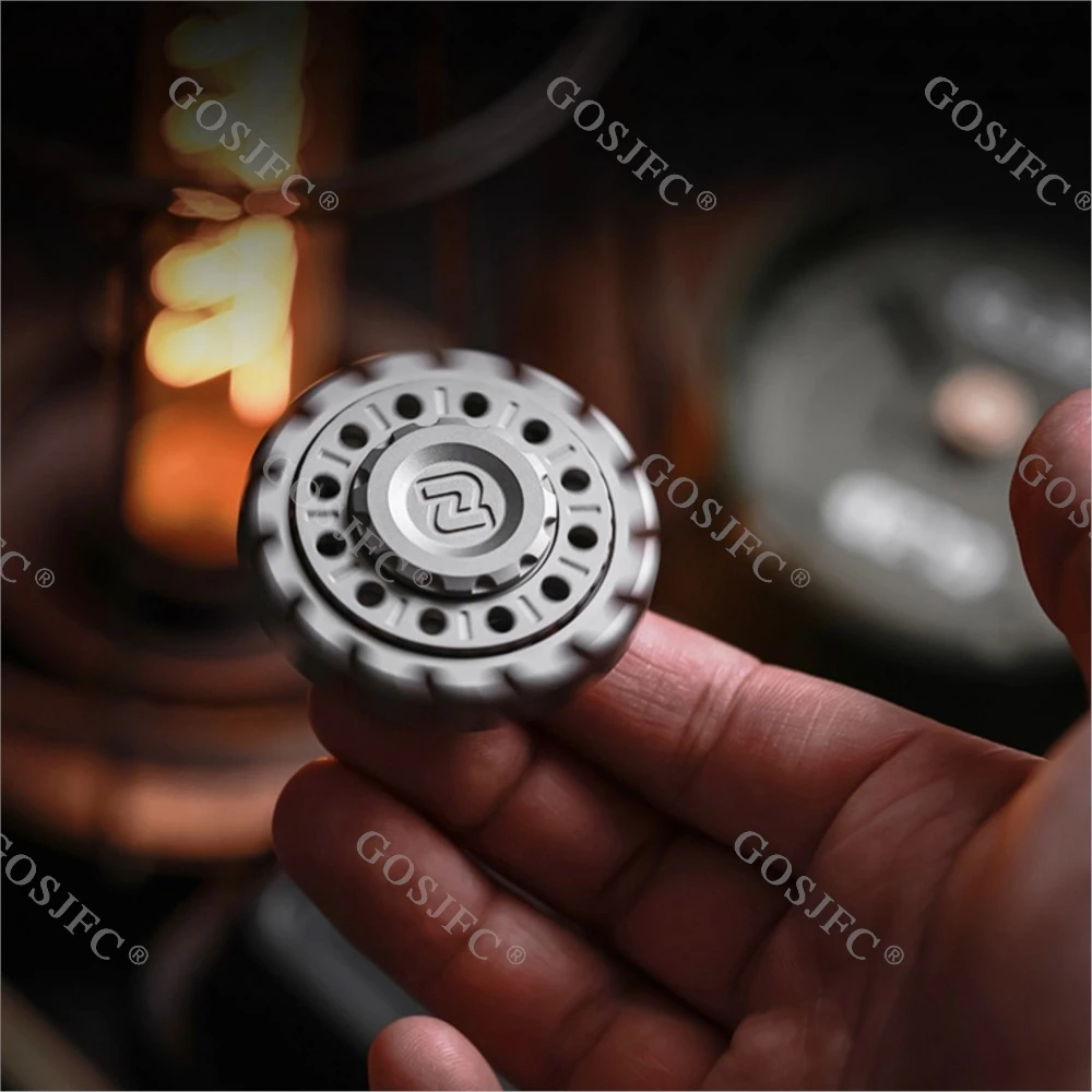 MCZHI EDC Fidget Spinner Acero inoxidable Titanio Juguete para aliviar el estrés Fidget Juguetes para adultos