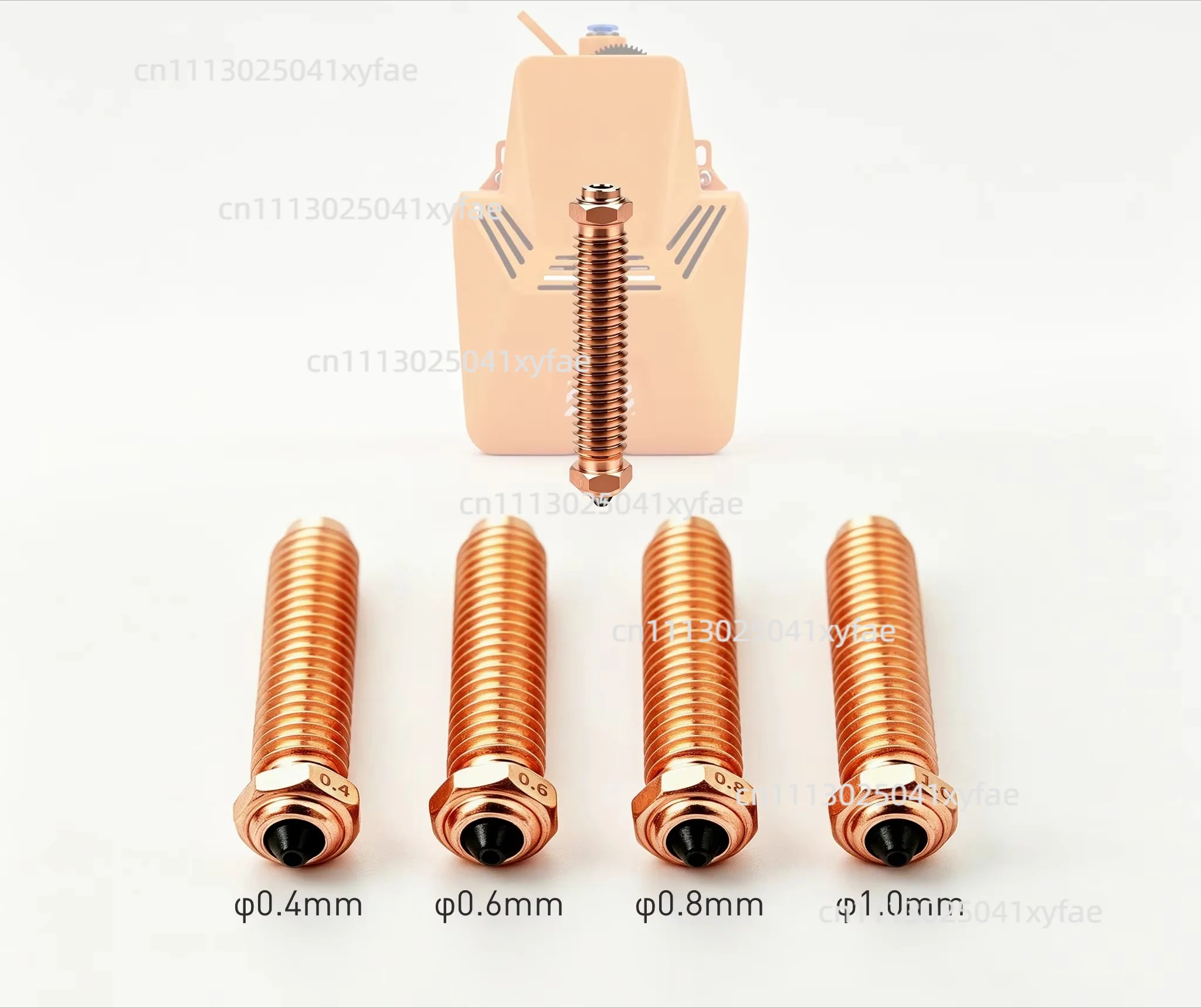 3D Printer Upgrade Bimetal Hardened Steel Alloy Nozzle Replacement, Fits 3D Printing Equipment OrangeStorm Giga