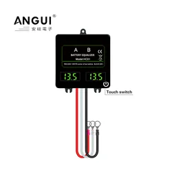 ANGUI HC01 with Touch Switch Battery Equalizer 24V 2PCS x 12v Lead Acid Batteries Monitor Voltage Balancer Discharge Charger Se