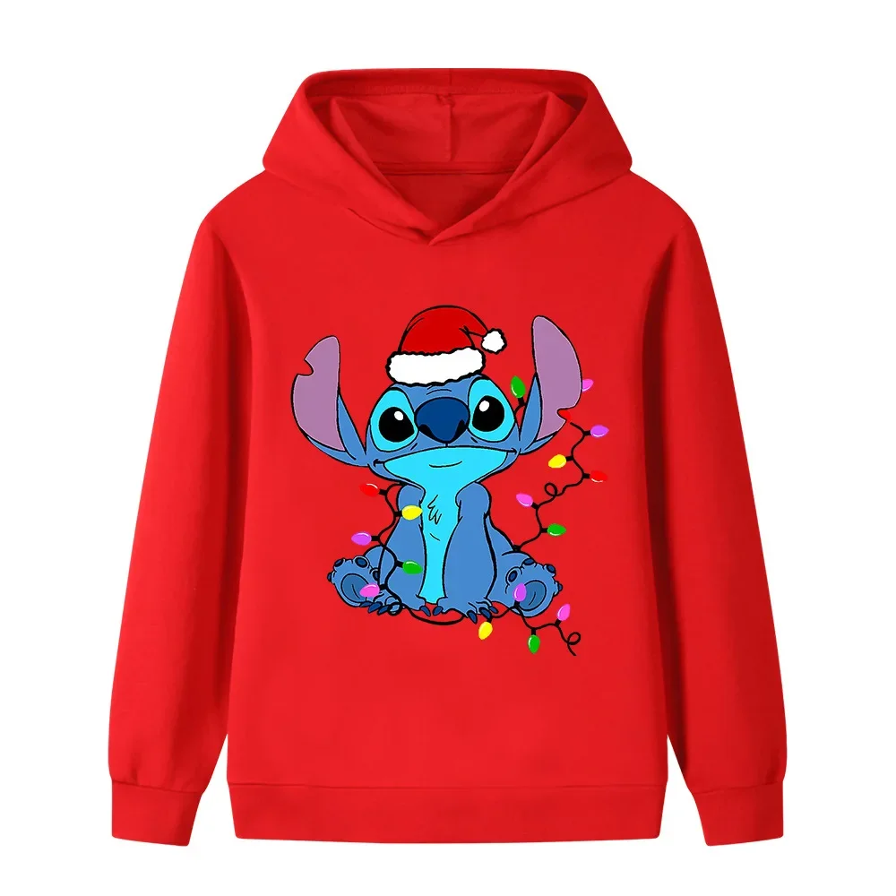 أزياء ديزني غرزة طباعة لطيف الأطفال مقنعين البلوز صبي فتاة الخريف الشتاء اليومية في الهواء الطلق ملابس رياضية فضفاضة دافئة غير رسمية #4