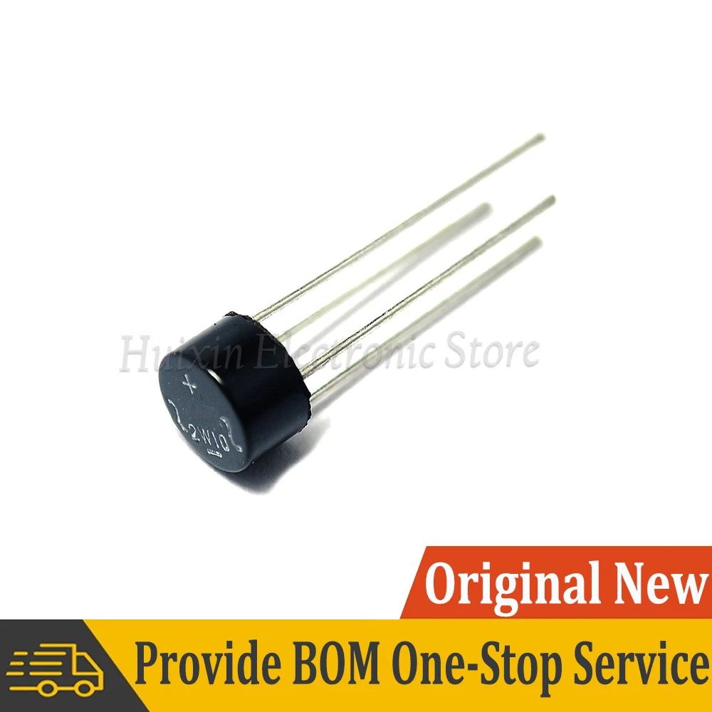 10pcs 2W10 2A 1000V DIP-4 DIP4 bridge rectifier In Stock NEW original IC