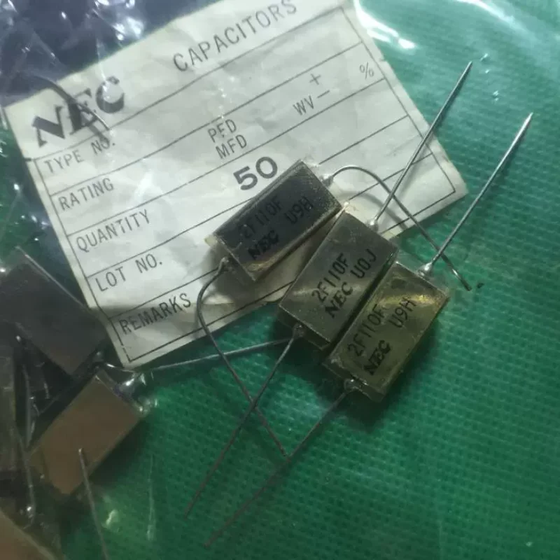 

3 шт. новый антикварный японский NEC 11PF 500 В лихорадка осевой серебряный масляный погружной слюдяной конденсатор с высокой точностью