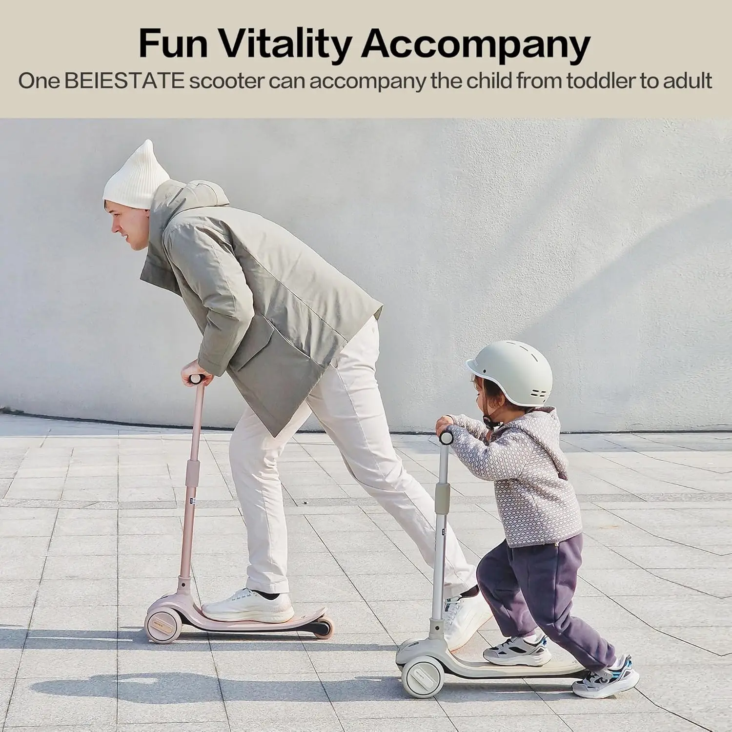 Trottinette pliable esthétique pour enfants, trottinette à 3 roues pour enfants âgés de 3 à 17 ans, maximum de 220 lb, verrouillage du limite de direction, guidon réglable, un