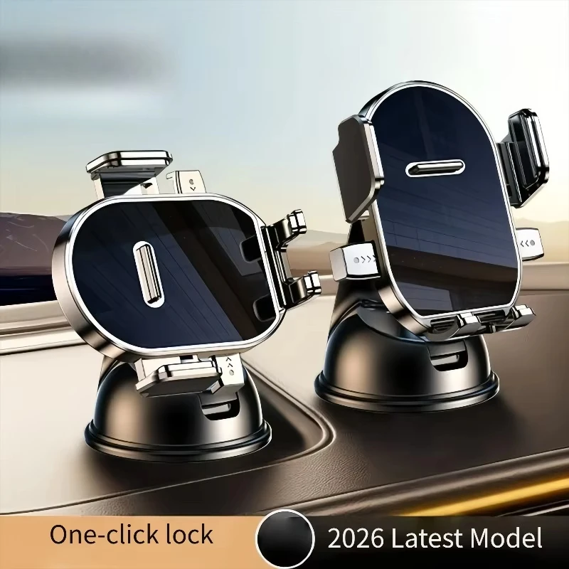 ABS+PC  Suction Car Phone Mount One-Click Lock Automatic Clamping Mobile Phone stand