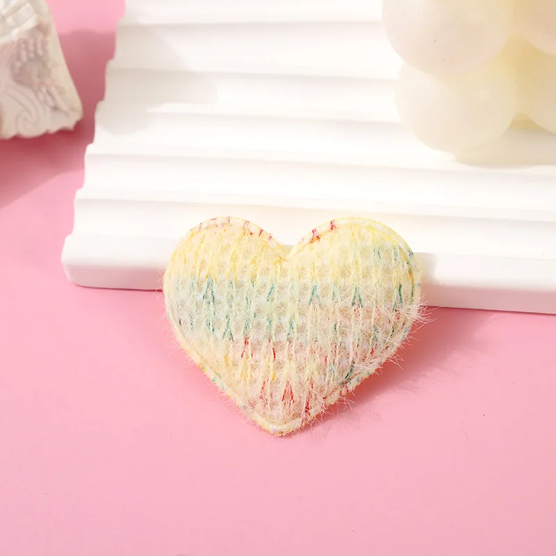 30 Stück 4,5 cm große, gepolsterte Häkelherz-Applikationen für DIY-Haarspangen-Zubehör, Kleidung, Kopfbedeckungen, Taschendekoration, Patches – Detail 8