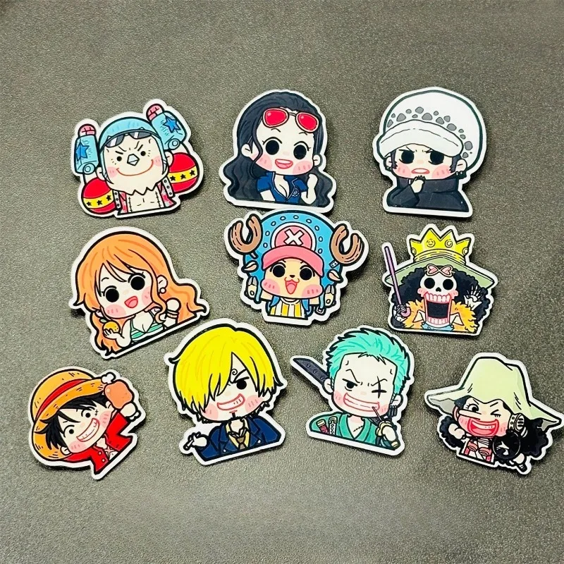 원피스 카와이 만화 Luffy Zoro Choba Usop 만화 아크릴 브로치 옷 schoolbag 귀여운 학생 배지 장식 도매