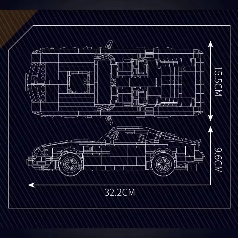 Molde rei blocos de construção de carro firebird 1557 pçs supercarro técnico brinquedos de construção conjunto para adultos meninos kit tijolo presentes do feriado