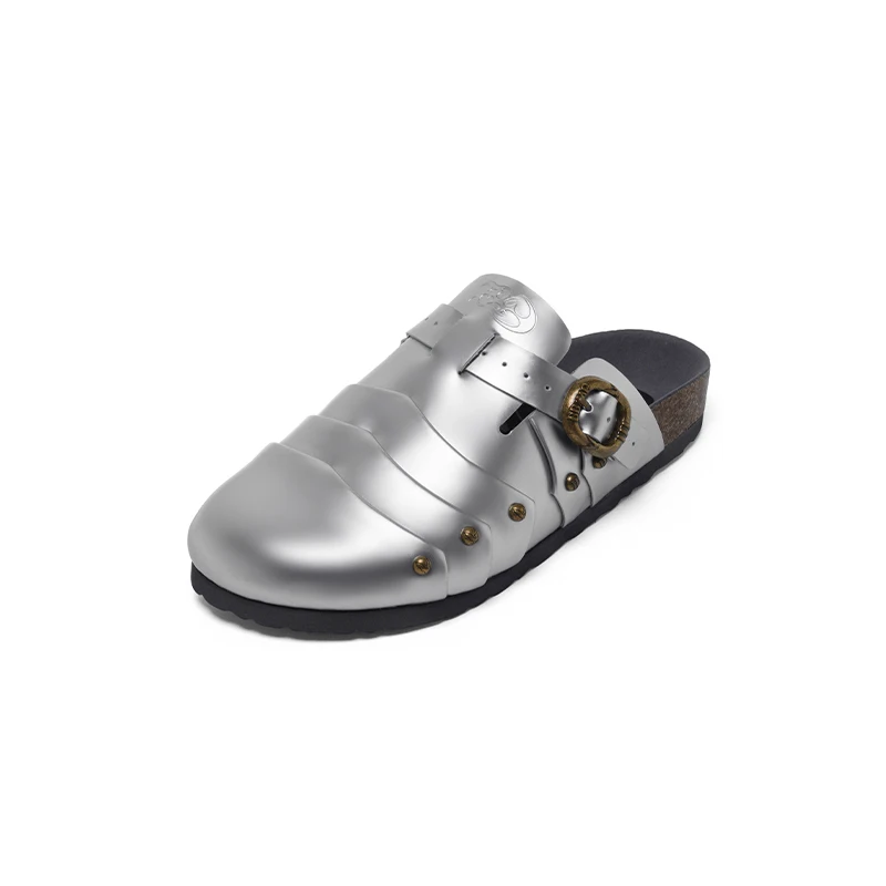 

Men's Guochao retro bag head half slippers women's sandals