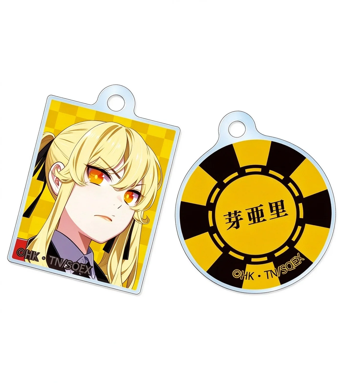 Cell Phone Pendant Cartoon Kakegurui Figure Decoration Bag Car Key Ring Charm Gift Anime Acrylic High Definition Images Keychain