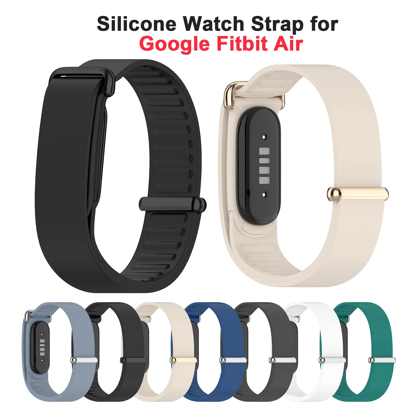 Strap Case 2-in-1 for Google Fitbit Air Silicone Strap Wristbands Correa for Google Fitbit Air Sport Loop Bracelet Quick Release