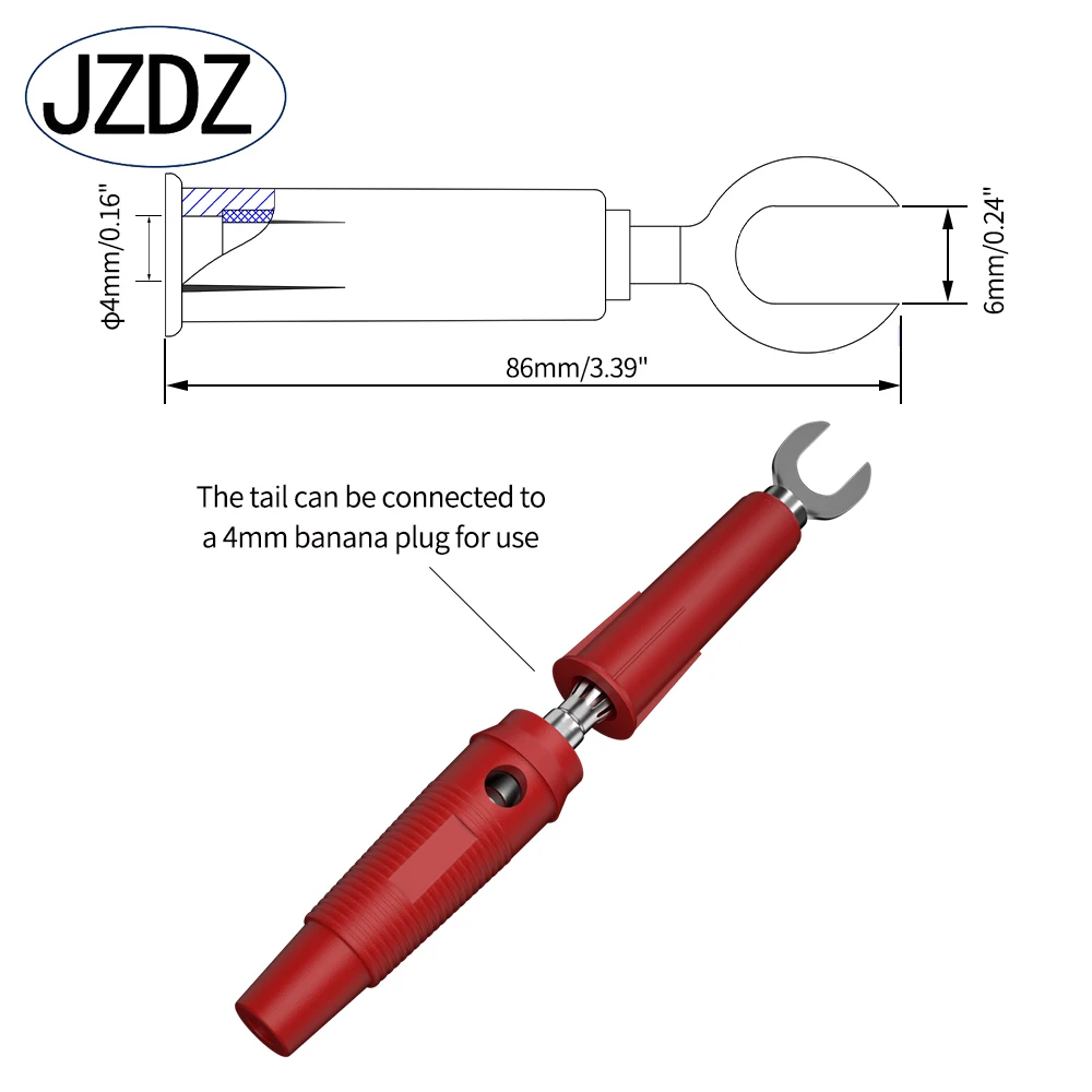 Imagem -04 - Jzdz-multímetro Digital Test Leads Kit Sondas de Teste Elétrico Grupo Clipes Jacaré Teste Pinça Wire-piercing Back Probe Pin