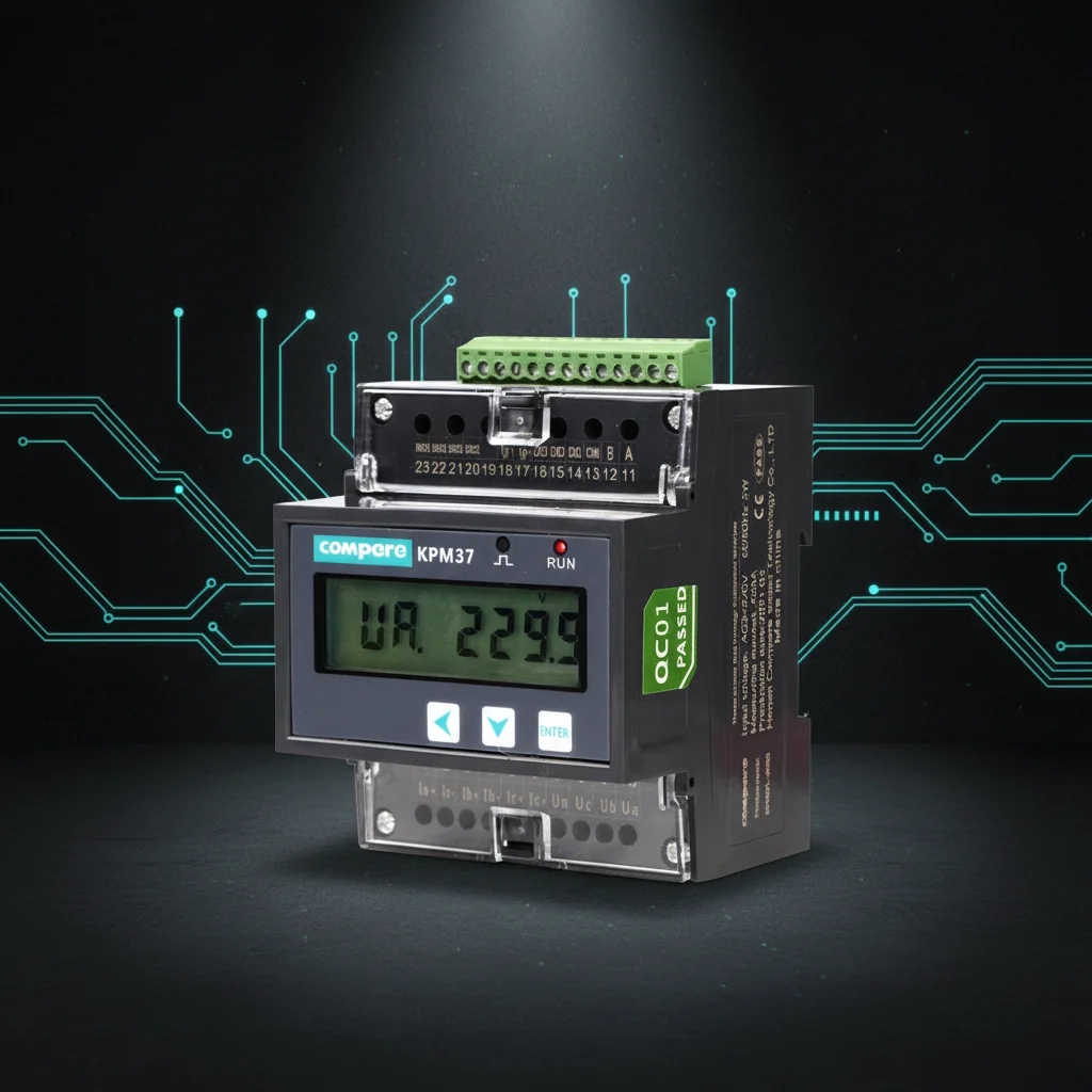 Compere KPM37-Wi 0.5S Accuracy Programmable Power Factor Meter Digital Three Phase 3 Line AC Power Quality Analyzer Energy