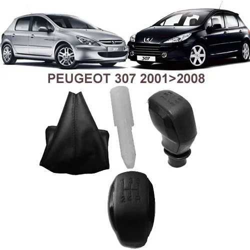 GEAR KNOB (SPORTS BLACK) + GEAR SLEEVE BELLOWS 307 2001-2008 356045642