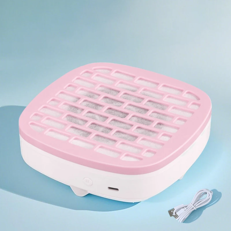 USB Mini Nail Vacuum Cleaner With Remove Filter Strong Suction Nail Dust Collector Nail Art Vacuum Dust Cleaner Extractor Fan
