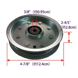 Flat Idler Pulley For MTD Cub Cadet Troy-Bilt 756-04129, 753-08171, 756-04129B, 756-04129C, 956-04129, 956-04129C 1pcs