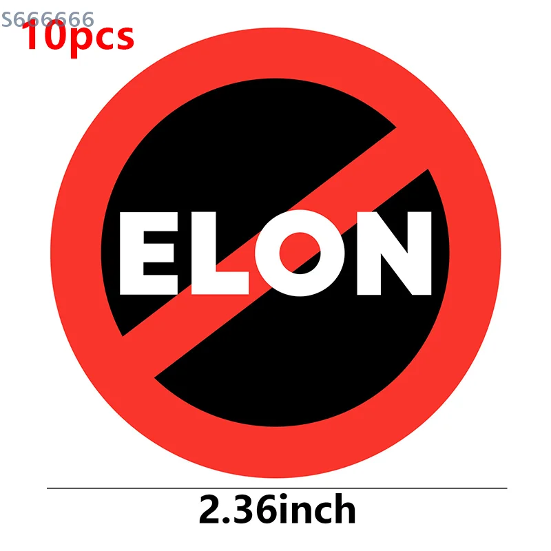 

10-Piece Elon Car Decals, Bumper Window & Door Stickers, Weatherproof & Magnetic, Vinyl Car Graphics Set