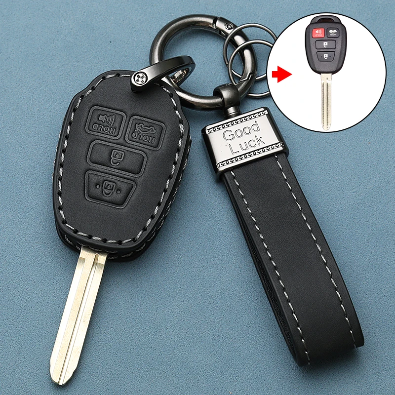 New Car Key Case Cover Shell For Toyota Prius Corolla Yaris Avensis Camry RAV4 4 Buttons 2012 2013 2014 2015 2016 2017 2018