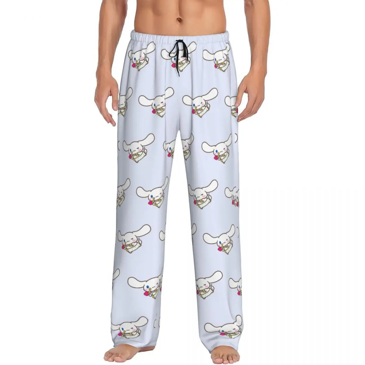 

Custom Print Men Cinnamoroll Pajama Pants White Dog Sleepwear Sleep Lounge Bottoms with Pockets