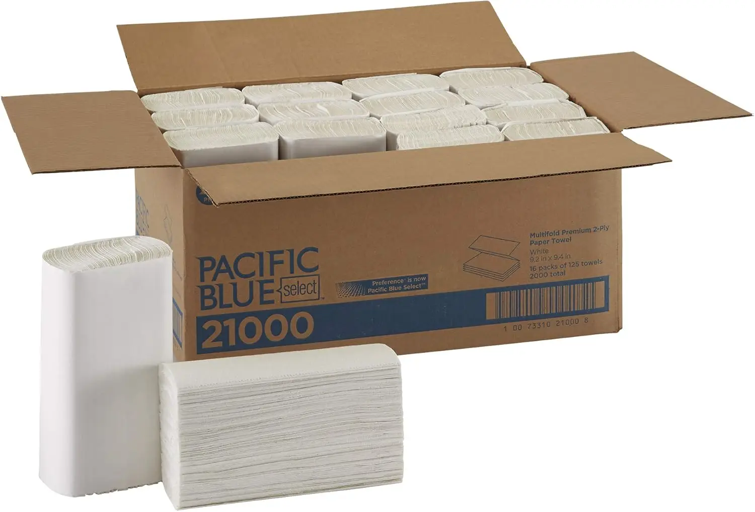 Georgia-Pacific Pacific Blue Select Multifold Premium 2-Ply Paper Towels by GP PRO (Georgia-Pacific),White,21000,