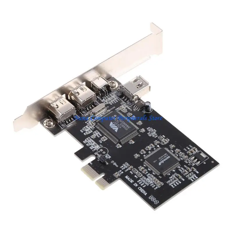 F68C PCI for Express PCI-E FireWire 1394a IEEE1394 Vedio Card 3 Port + Cable/