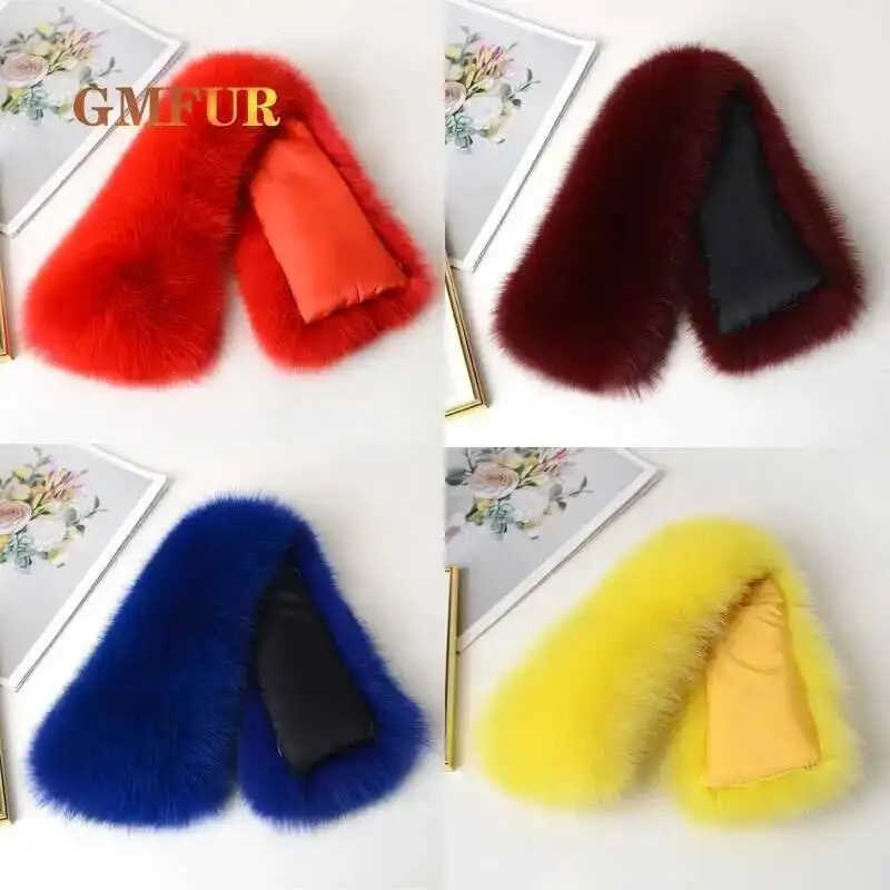 

Женский воротник, аксессуары, зима, 100% натуральный лисьий мех, квадратный вырез, теплый шарф, люксовый бренд, воротник из натурального лисьего меха, женская шаль 50 см