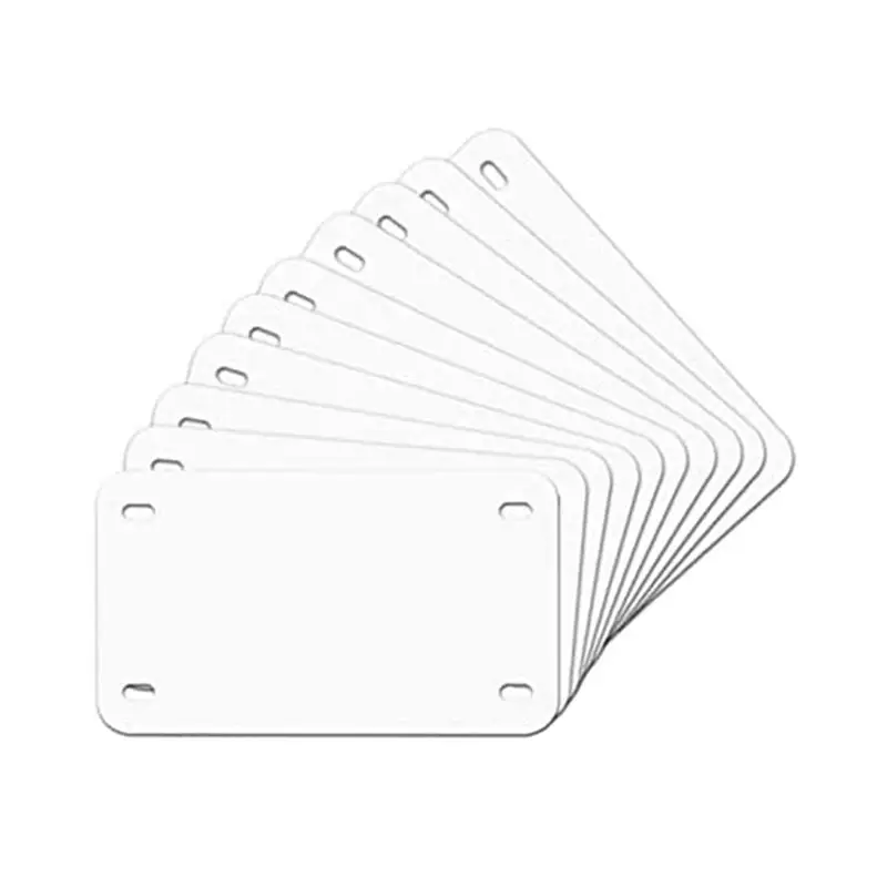 Superior-10 Pack Sublimation License Plate Blanks,Heat Thermal Transfer DIY Picture,Aluminum License Plate Tag