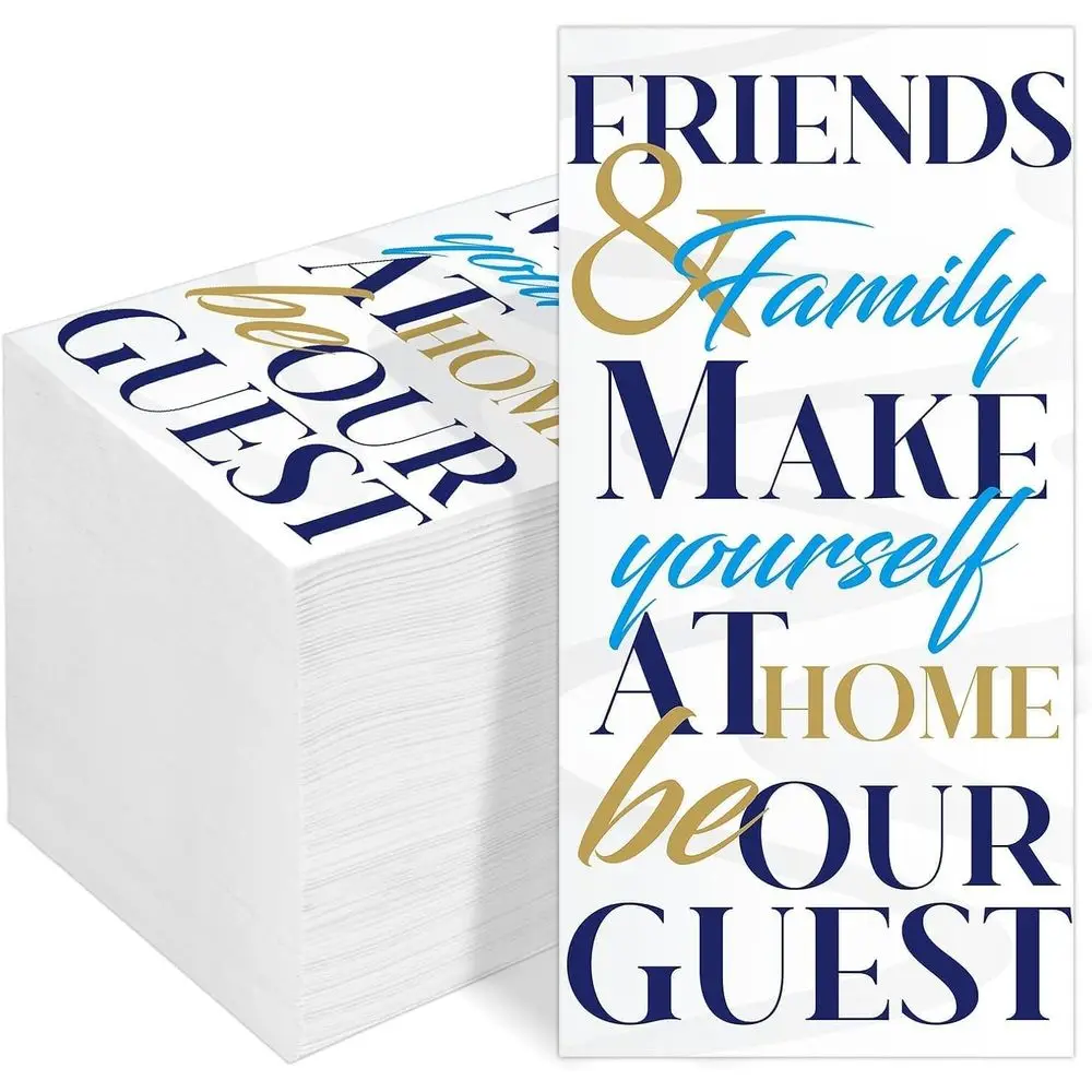 

2-Ply Disposable Hand Towels, Ideal for Family Dinners, Parties, and Bathroom Use, 8 x 4