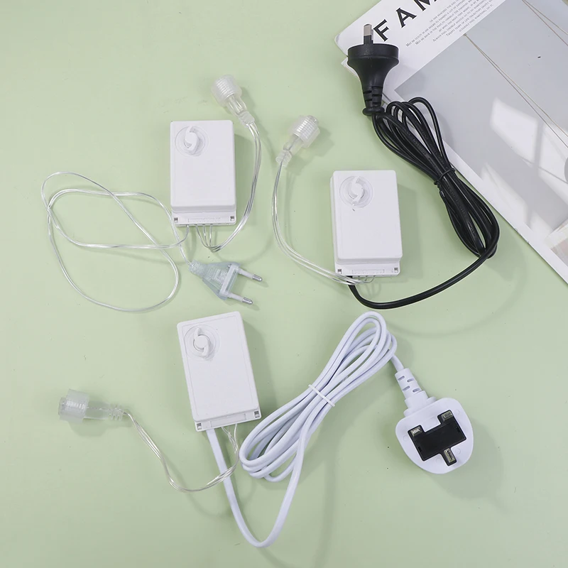 AU EU UK LED Plug Dimmer 8 Modes EK-04 Knob Controller Bright Curtain Icicle Lamp String Lights Waterproof Constant Brightness