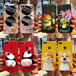 Fro Huawei Y9 2018 Liquid Silicone Phone Case Fro Huawei Y9 2018 Soft Thin Candy Cover For Huawei Enjoy 8 Plus Coque