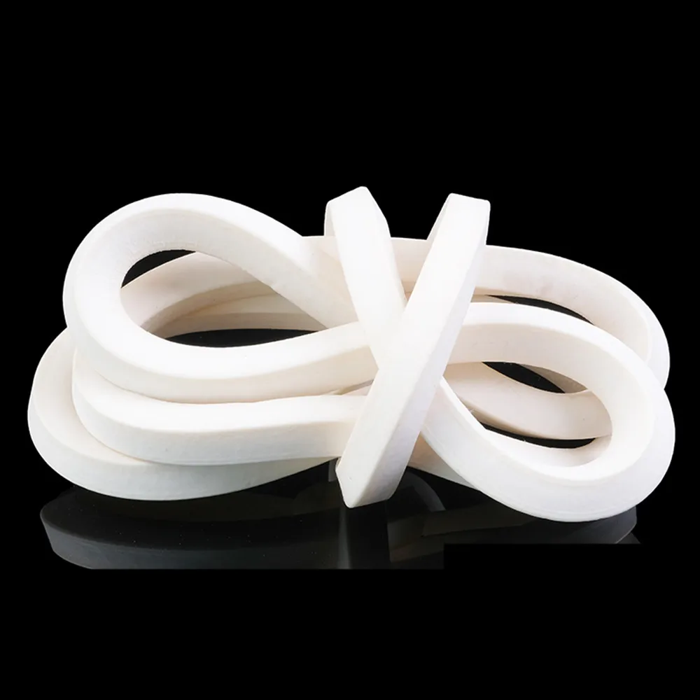 Square Silicone Foamed Rubber Doors Windows Gasket Trim Seal Silicone Sponge Strip White