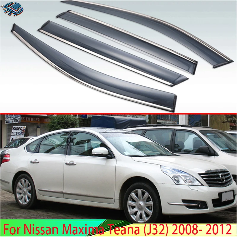 

Для Nissan Maxima Teana (J32) 2008- 2012 пластиковый внешний козырек вентиляционные оттенки окна Защита от солнца и дождя дефлектор 4 шт 2009 2010 2011