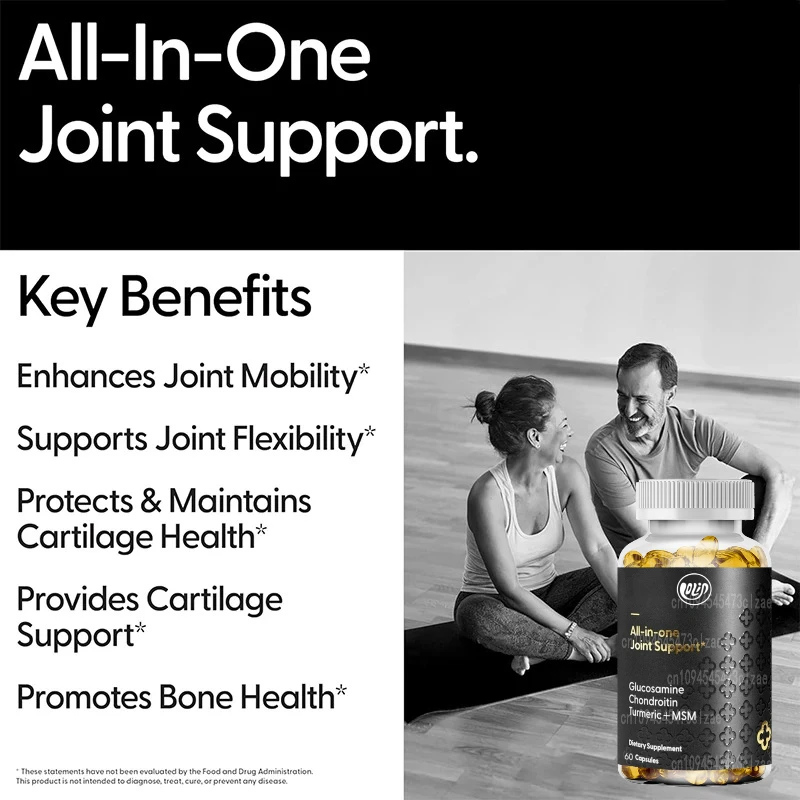 Joint Support Supplements Include Turmeric, Frankincense, Ginger Root, Bamboo, Pepper, and Support for Health-60 Capsules