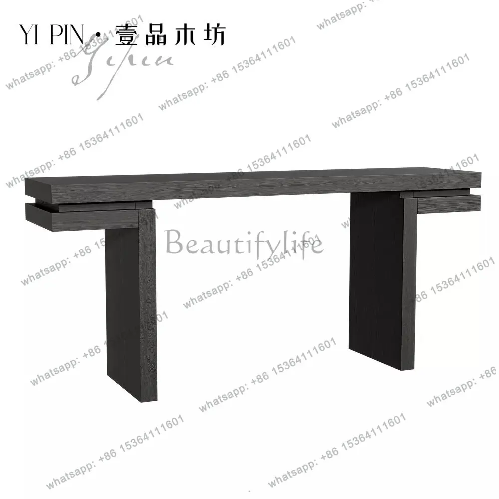 Wabi Sand Middle Ages Entrance Platform Solid Wood Advanced Sense End View Decoration Table Case