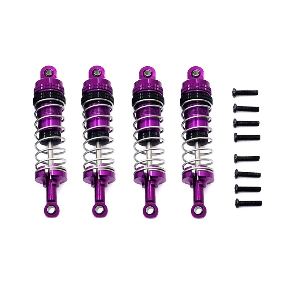 Wltoys 144001 144002 144010 124007 124008 124016 124017 124018 124019 4pcs Metal Shock Absorber RC Car Upgrades Parts