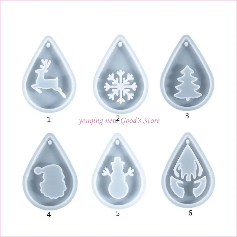 57qa-Рождественская-силиконовая-форма-для-эпоксидной-смолы-Лось-снеговик-Санта-Клаус