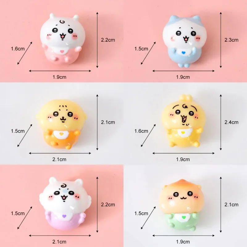 Chiikawa Hachiware Momonga Resin Keychain Phone Strap Charm Kawaii Baby Swaddle Ornament Gift Girls Cartoon Mini Pendant view 6