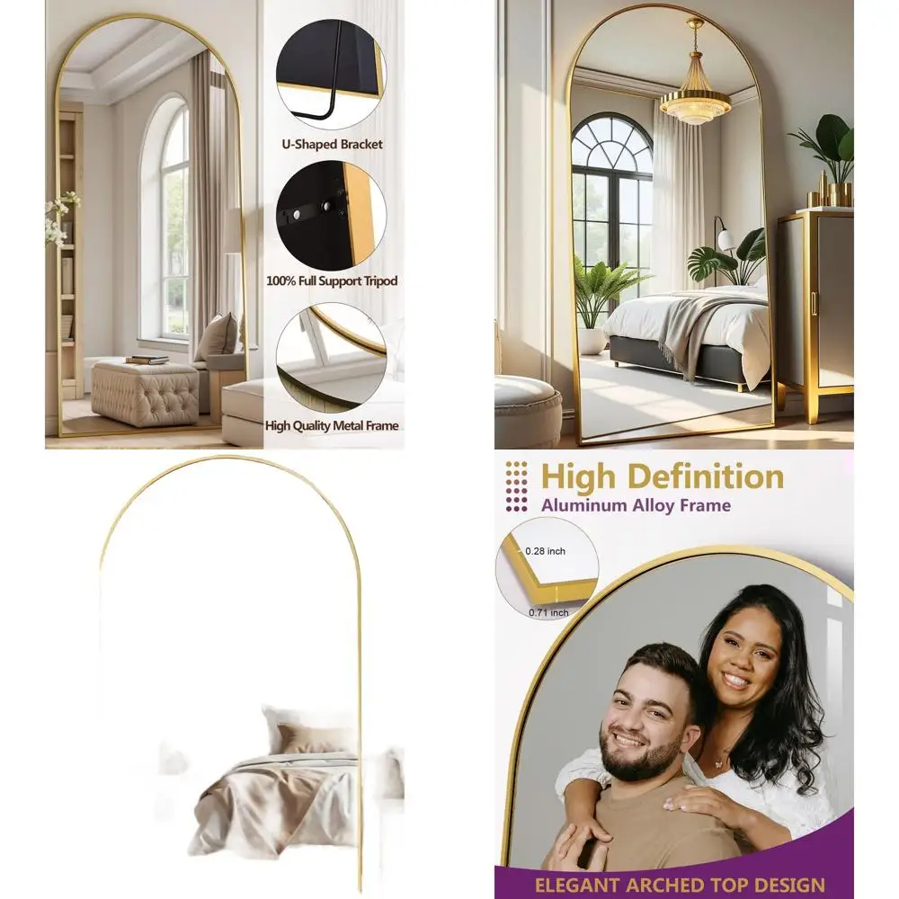 

Напольное зеркало 71x30 дюймов с защитой от опрокидывания и ударопрочным стеклом для домашнего декора