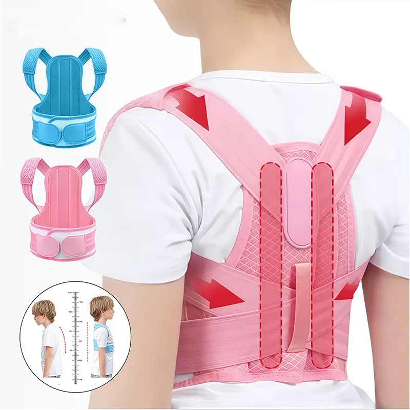 

1Pcs Adjustable Children Posture Corrector Kids Back Support Belt Orthopedic Corset Spine Back Lumbar Shoulder Braces Health