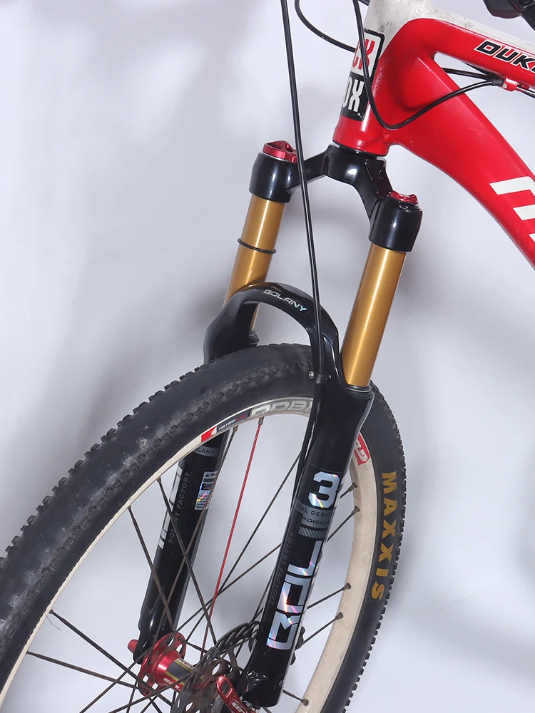 BOLANY Mountainbike Air Supension 26/27,5/29 Zoll 120 mm Luft- und Ölfernbedienung Fahrradgabel 29 Schnellspanner MTB Fahrradzubehör