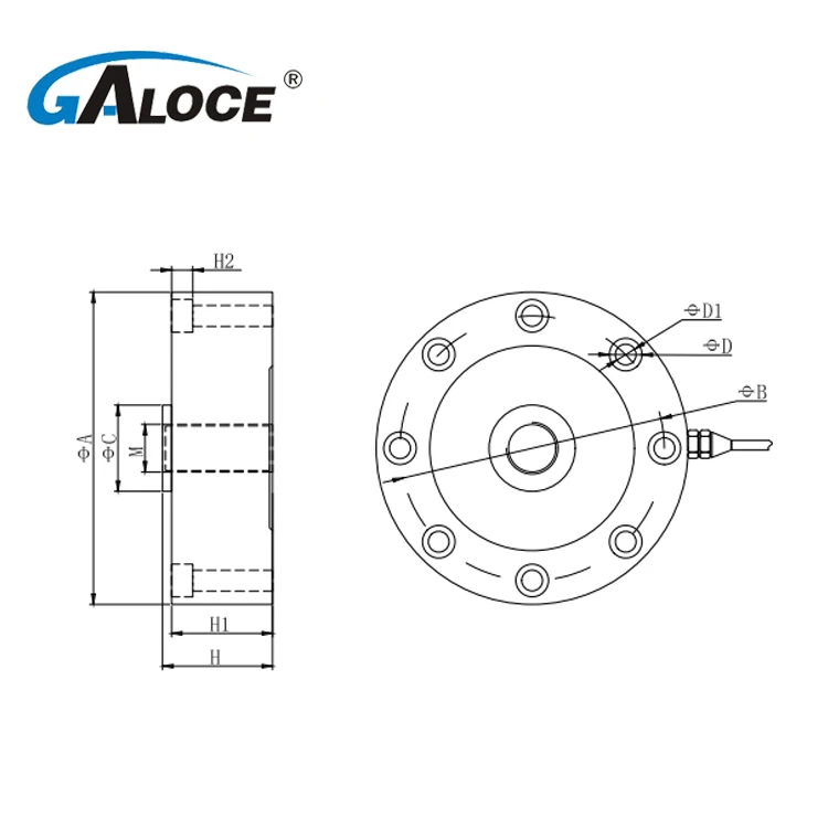 Cella di carico a compressione idraulica GSS406 50t
