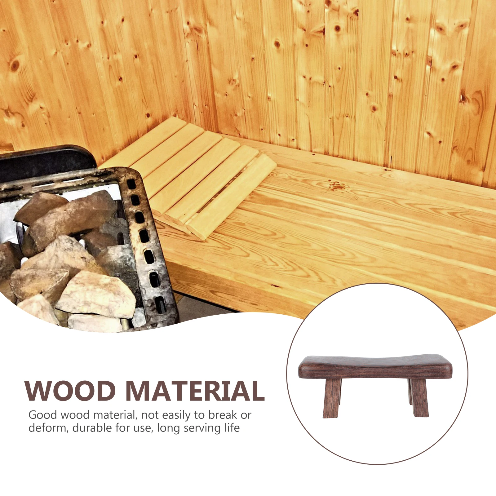 

Natural Wood Sauna Cervical Neck Support Massage Steam Room Supply Sweat Bath Pillow Lumbar Pillow for Office Home Gift
