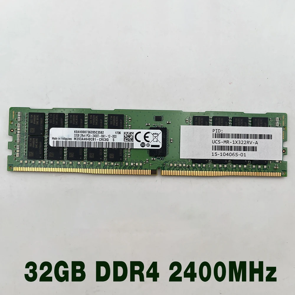 1 pcs UCS-MR-1X322RV-A For Cisco UCS C200 C220 C240 M4 Memory 32G 2400T ECC RAM High Quality Fast Ship 32GB DDR4 2400MHz