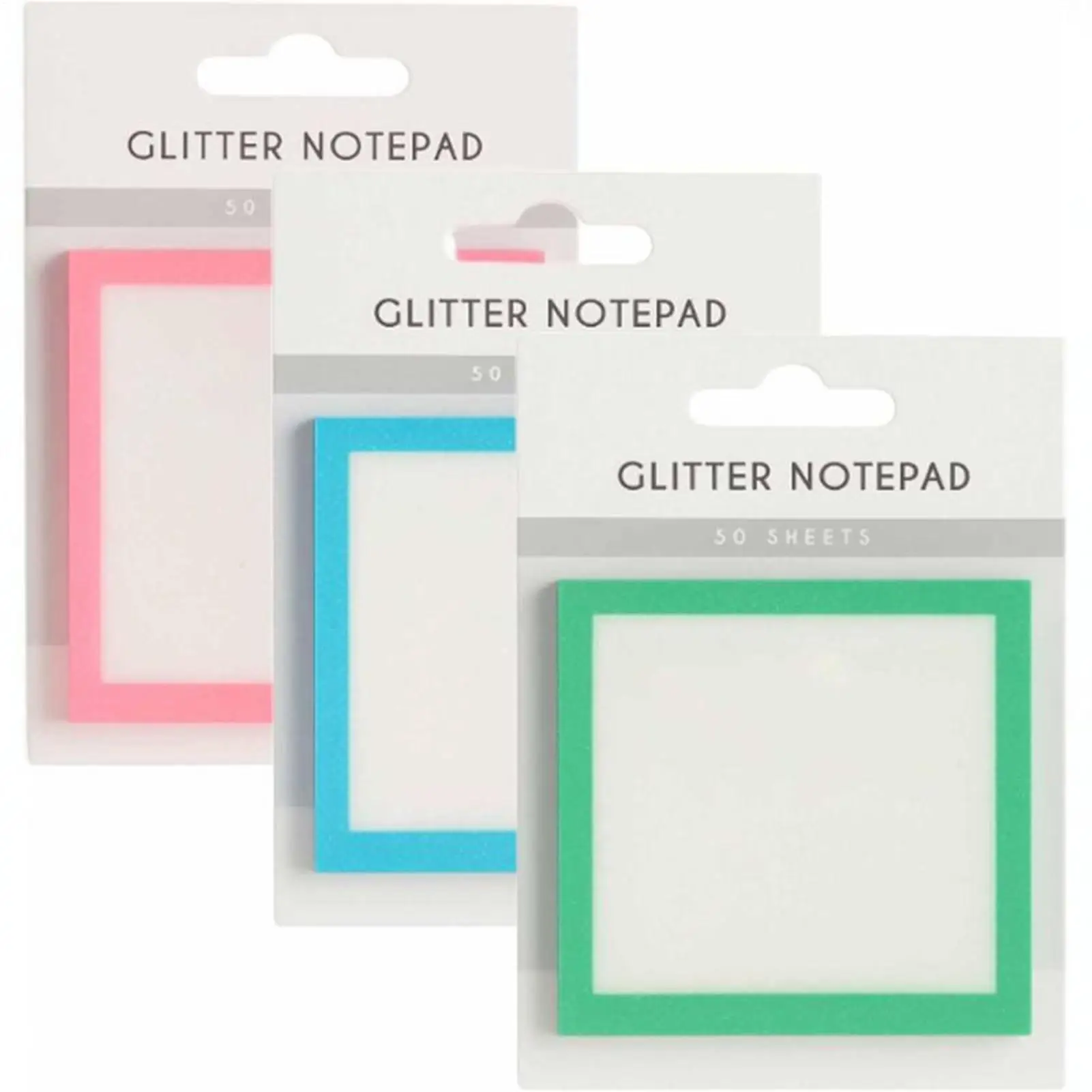 Cute Glitter Notepad Sticky Notes Self-Stick Page Marker Notepad Office Supplies For School Classroom Study Desk Office Books