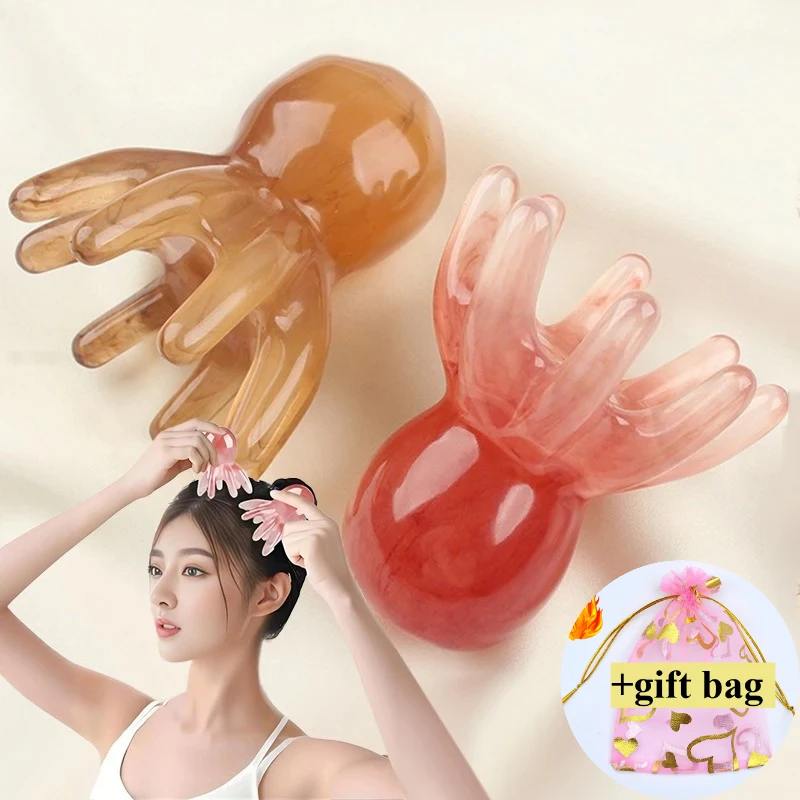 

1PCS Resin Octopus Gua Sha Tool Resin Face Body Muscle Relaxation Stress Relaxation Beauty Health Soreness Relief Sooth AMGJ001