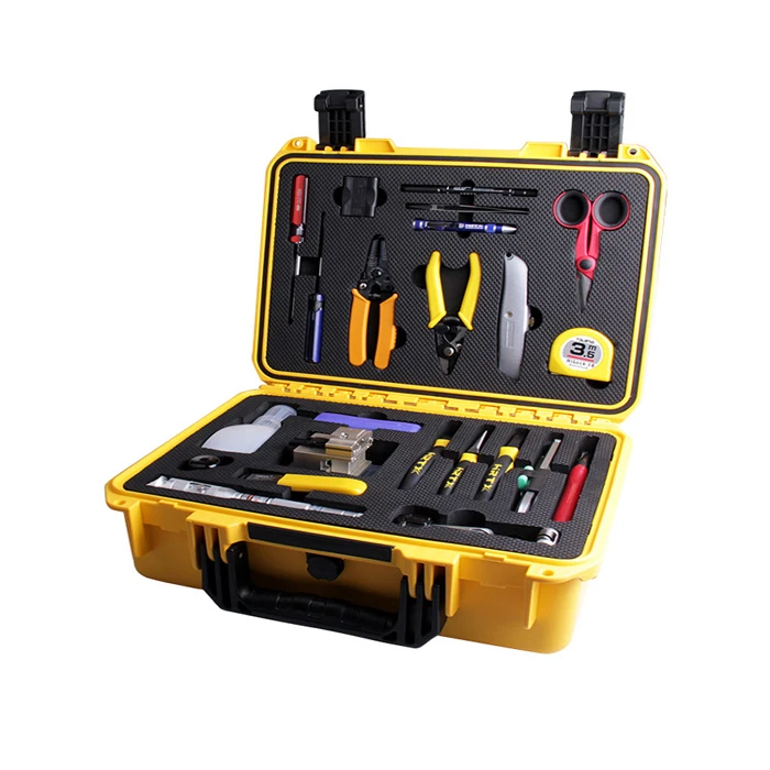 NSK-053 FTTH Fiber Optic splicing Network Clean Cleaver Cutting set Fusion Splicer Tool Box Kit