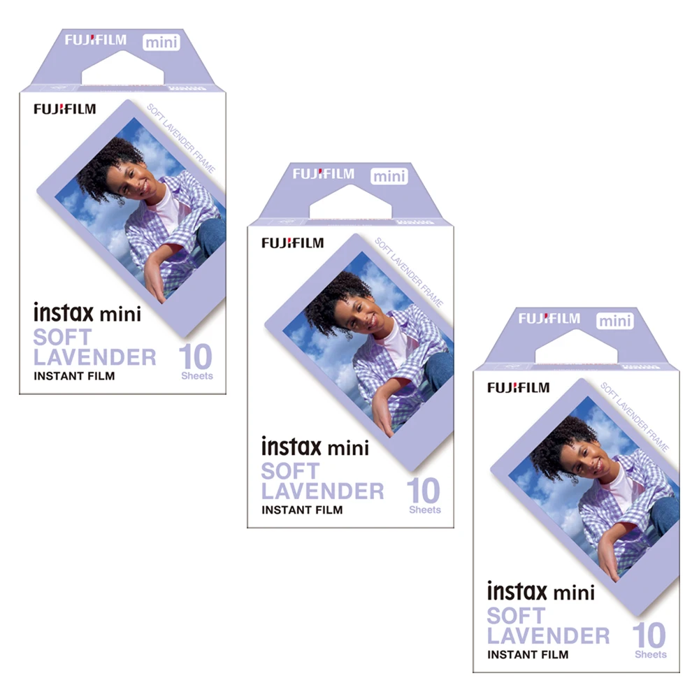 Fujifilm Instax Mini Color Film Soft Lavender Film 10-30 Sheets For Fuji Mini 12 11 8 9 7s 25 26 70 Evo Camera(Expiry-2024/11)